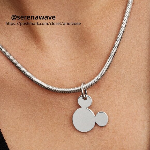 Pandora Disney Mickey Mouse Engravable Dangle Charm - Picture 5 of 7